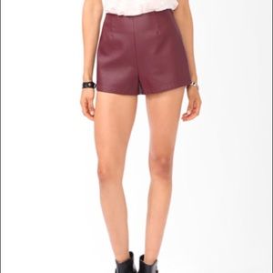 5/$40 Faux Leather high waisted shorts